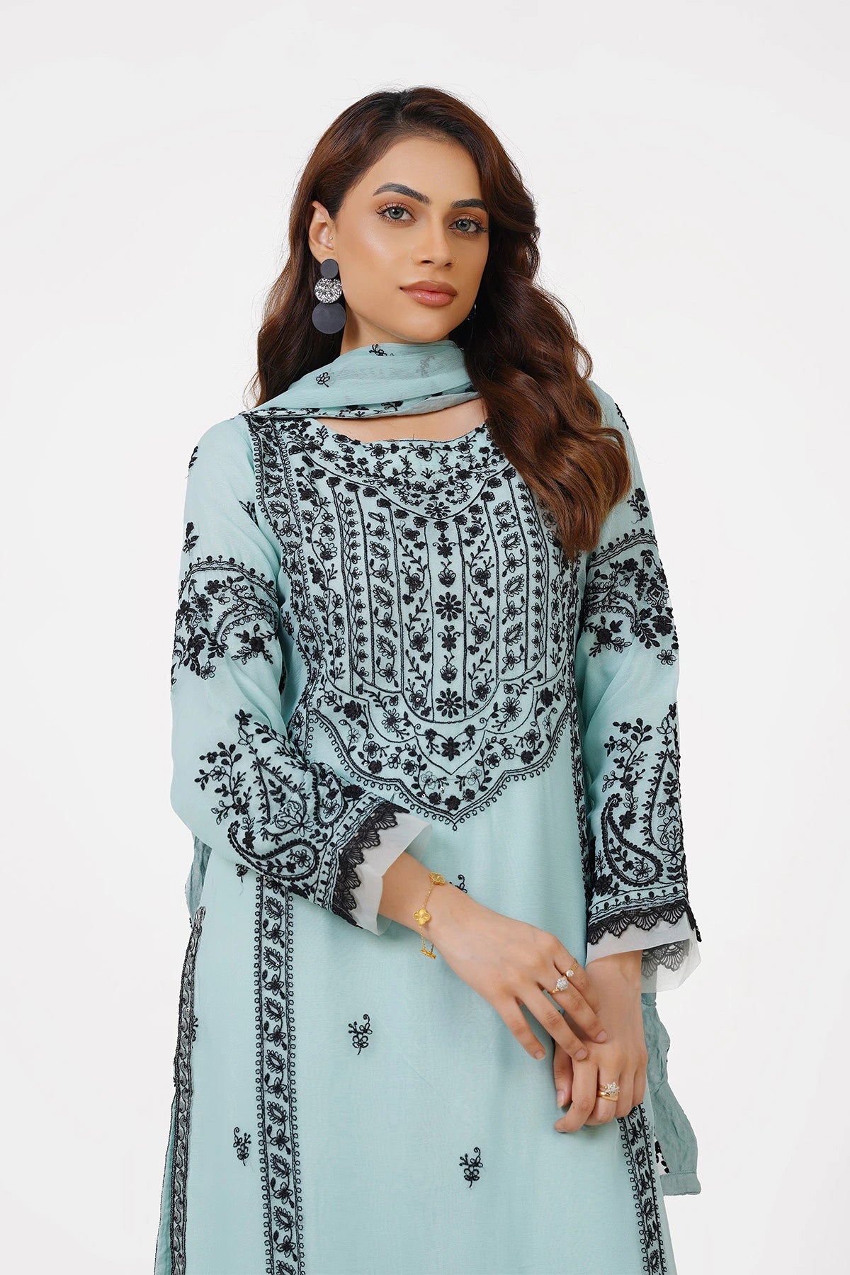 Powder Blue Chikankari Kashif Salwar Suit