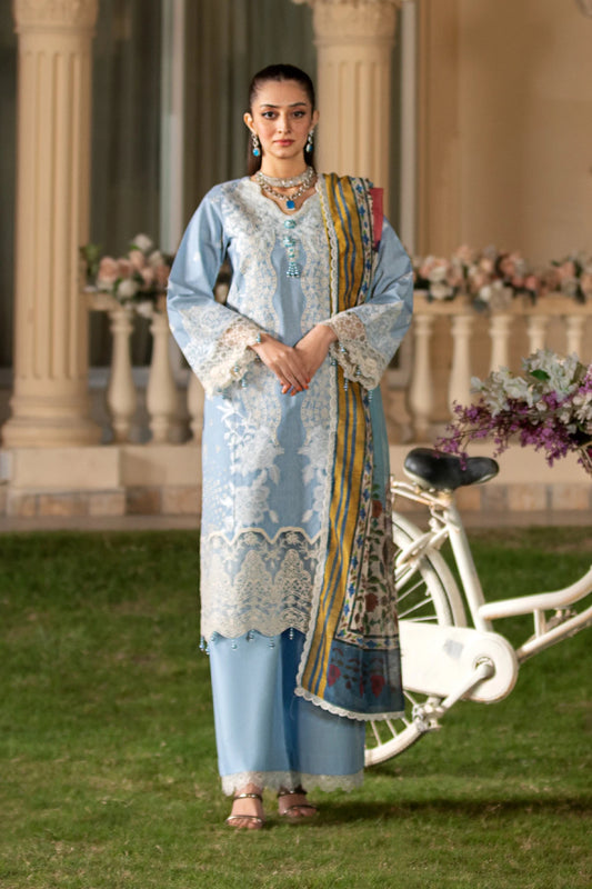 Frost Blue Mehek Cutwork Embroidered Salwar Kameez Suit