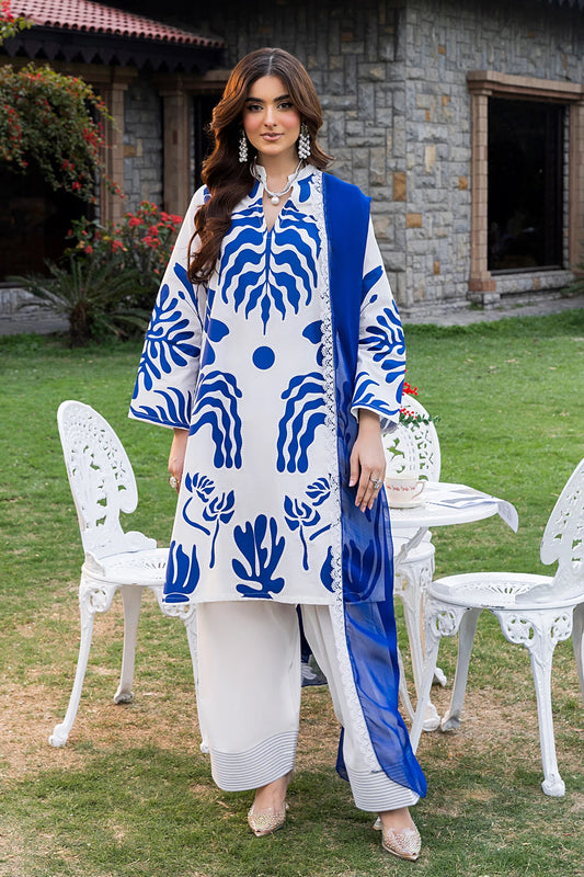 Cobalt Blue Mehek Farshi Shalwar Suit