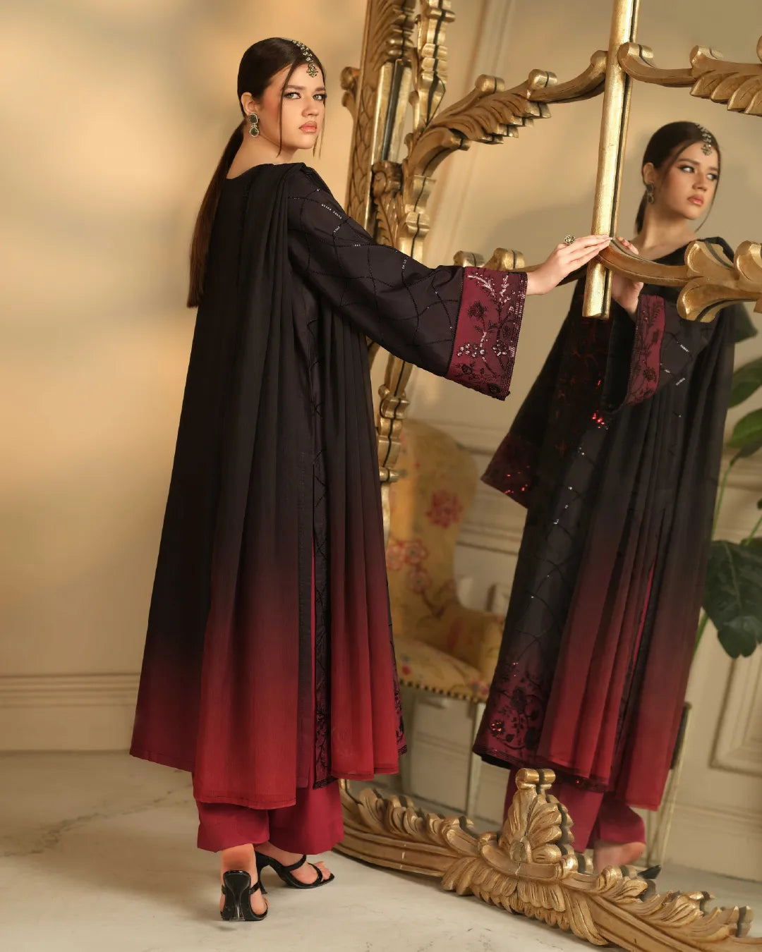 BLACK ALIZAH HEAVY EMBROIDERED COLLECTION DNZ NO-33