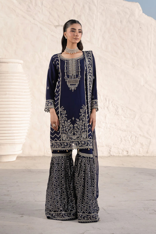 Elegant Embroidered Sharara Suit-Design 1