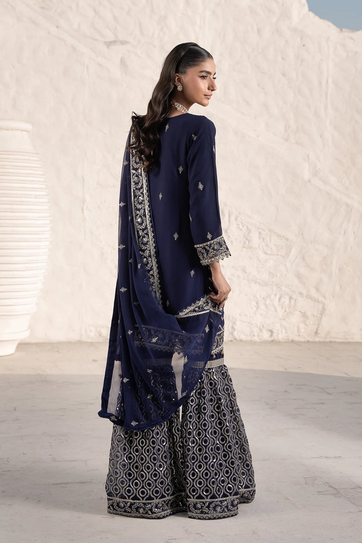 Elegant Embroidered Sharara Suit-Design 1