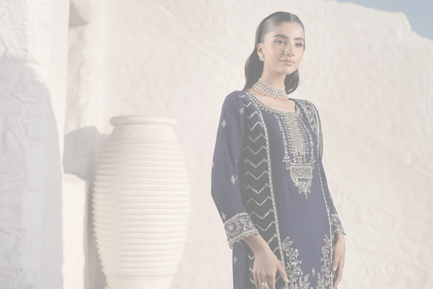 Elegant Embroidered Sharara Suit-Design 1
