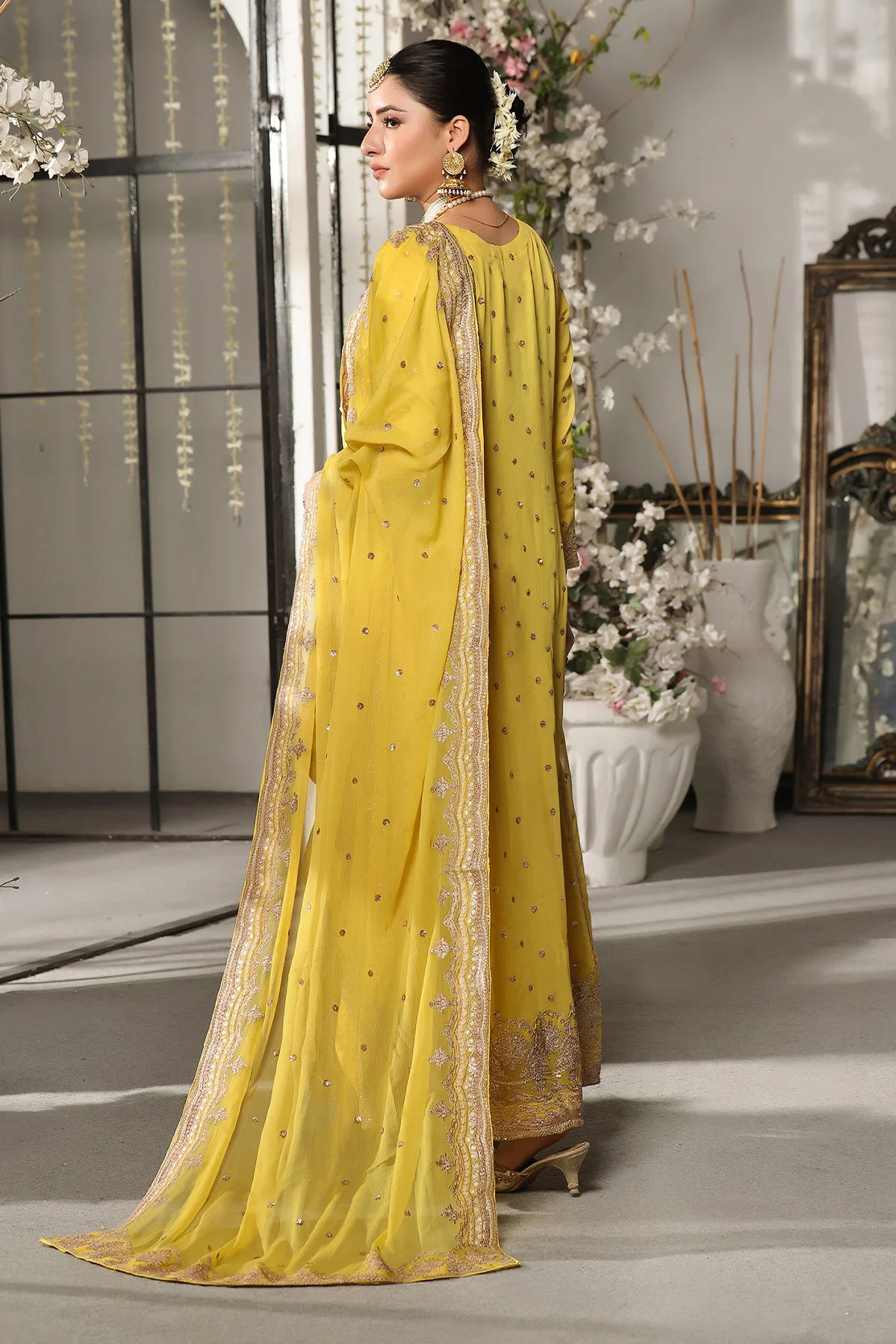 Haya Yellow A-Line Anarkali Suit
