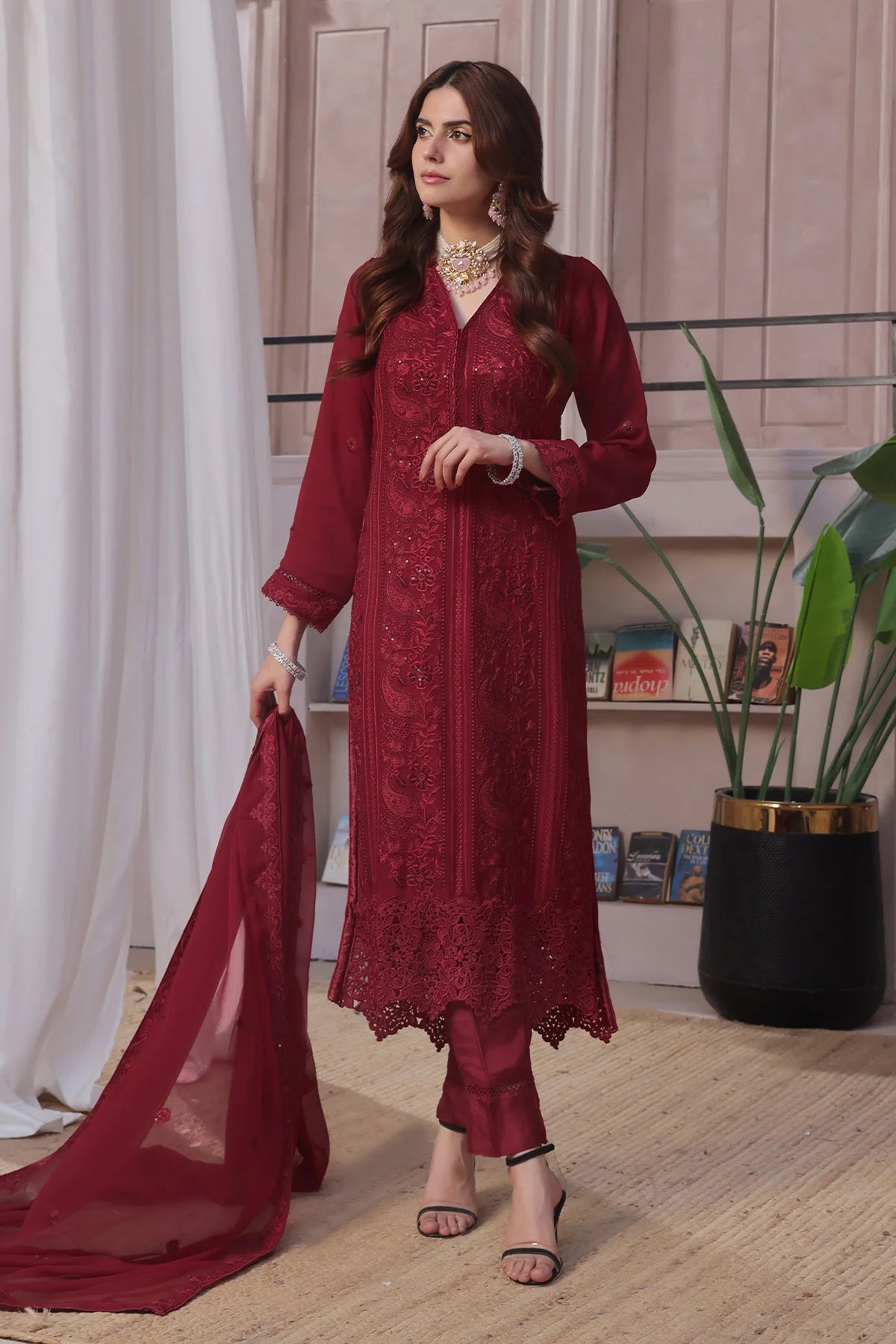 Haya Red Salwar Kameez