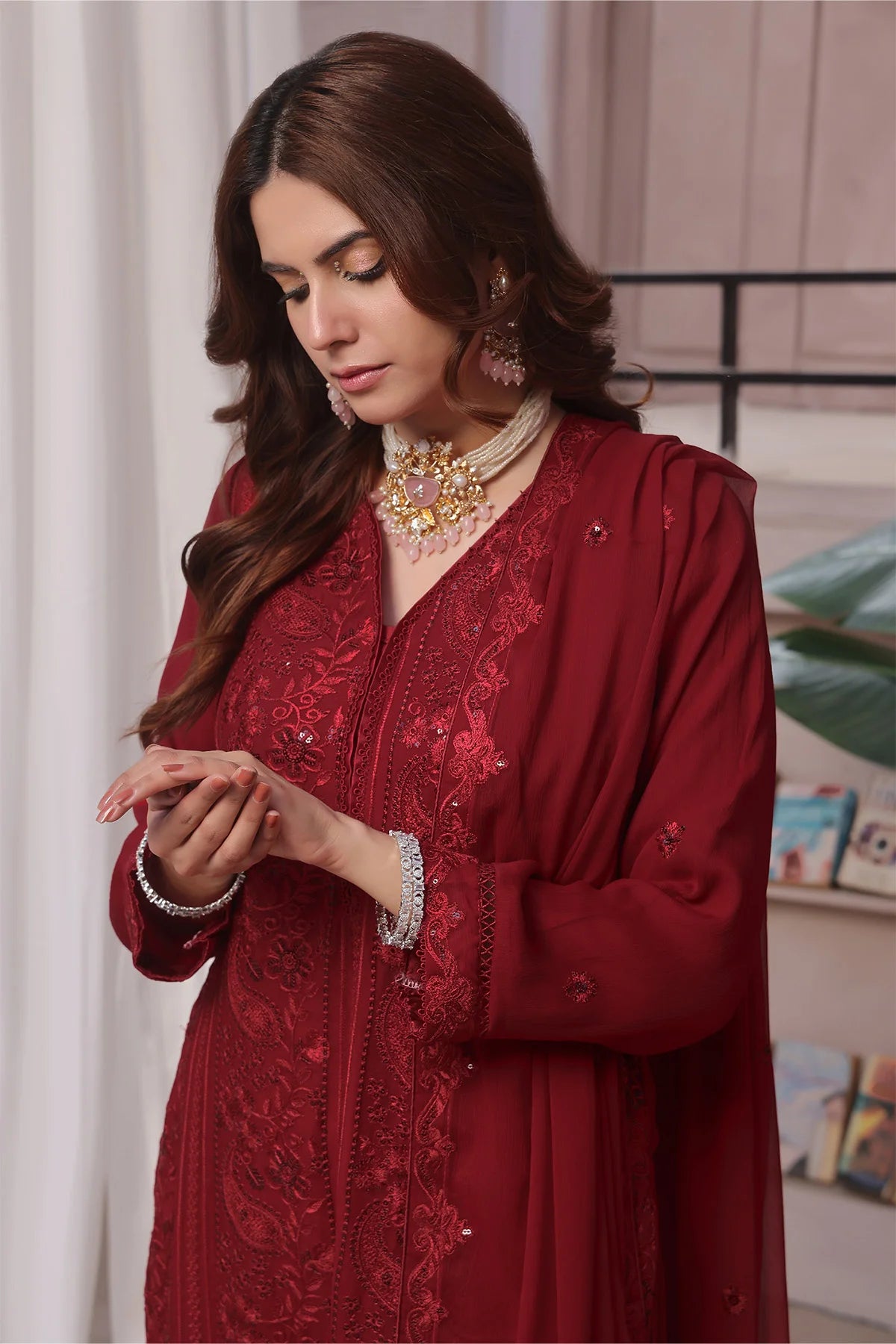 Haya Red Salwar Kameez