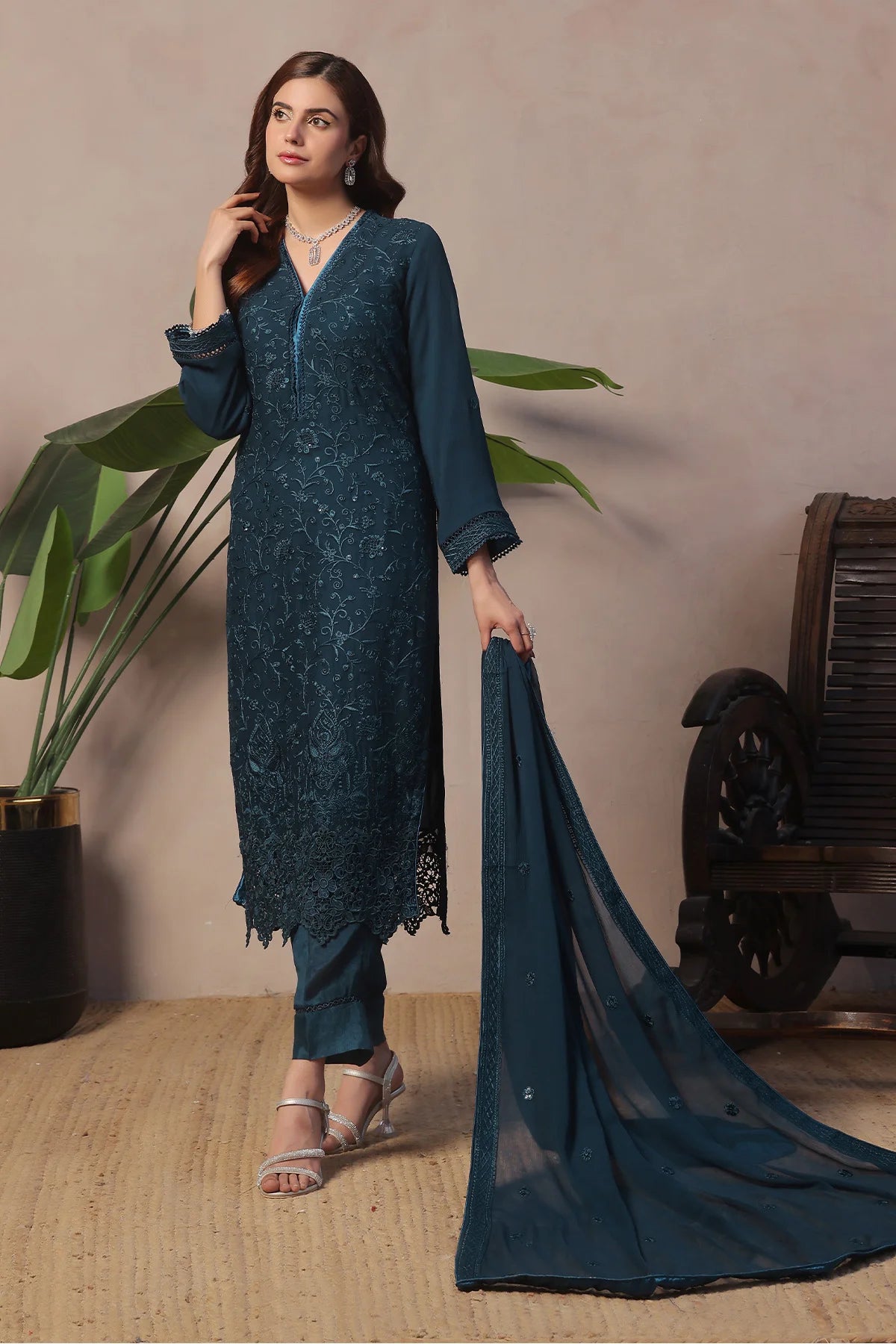 HayaTeal Blue Salwar Kameez