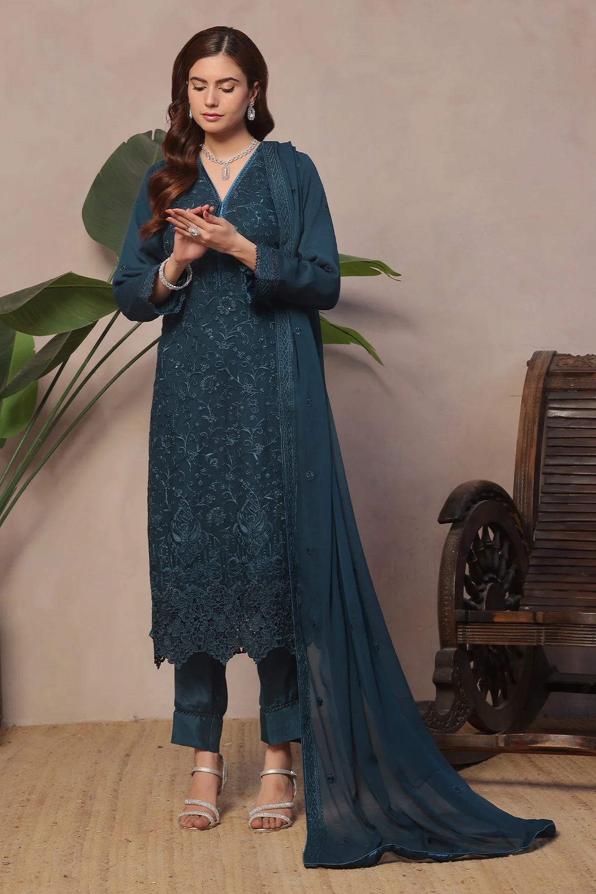 HayaTeal Blue Salwar Kameez