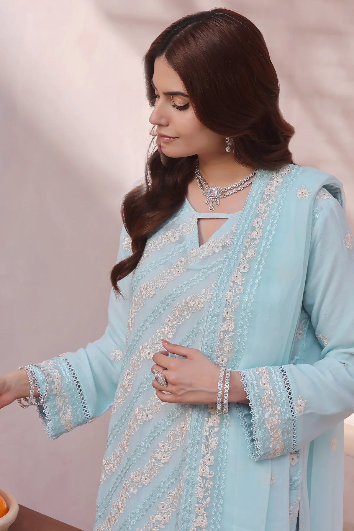 Haya Ice Blue Salwar Kameez