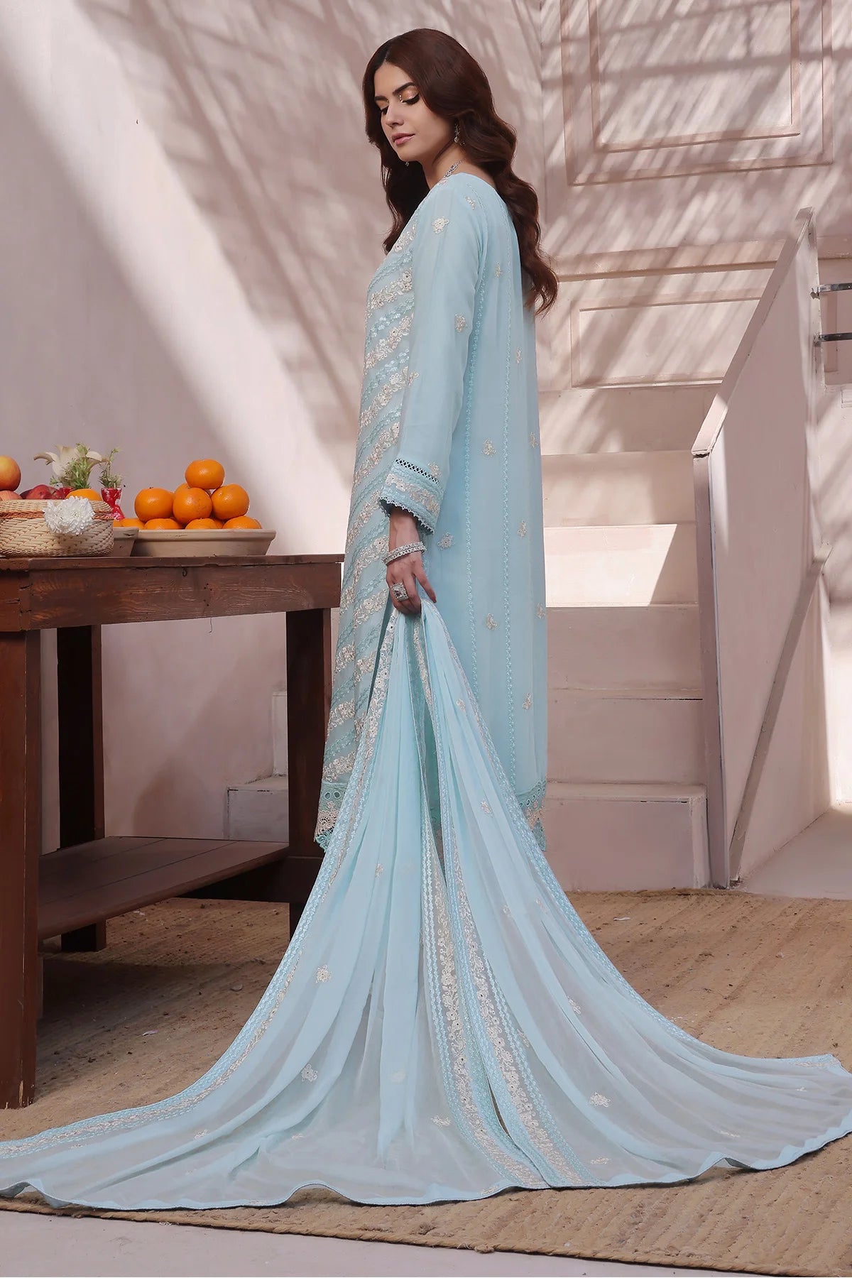 Haya Ice Blue Salwar Kameez