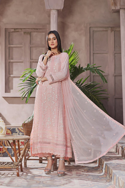 Alina Blush Pink Front Cut Anarkali Suit