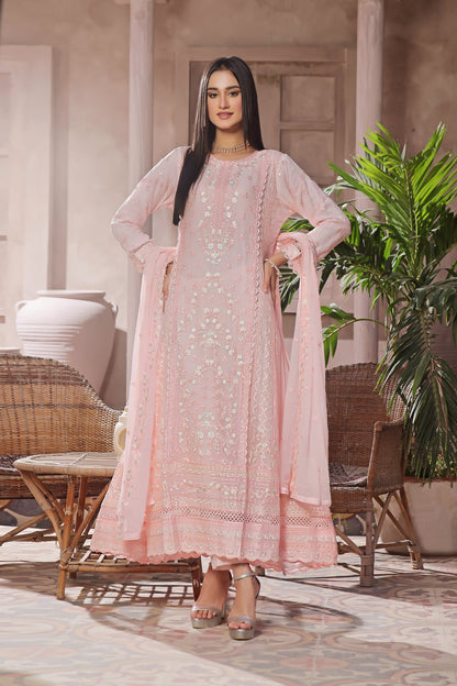 Alina Blush Pink Front Cut Anarkali Suit