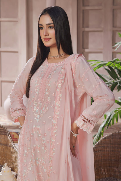 Alina Blush Pink Front Cut Anarkali Suit
