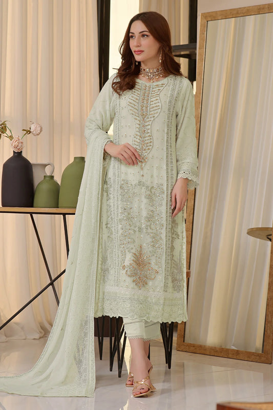 Light Mint Hania Sequin Beadwork Salwar Kameez