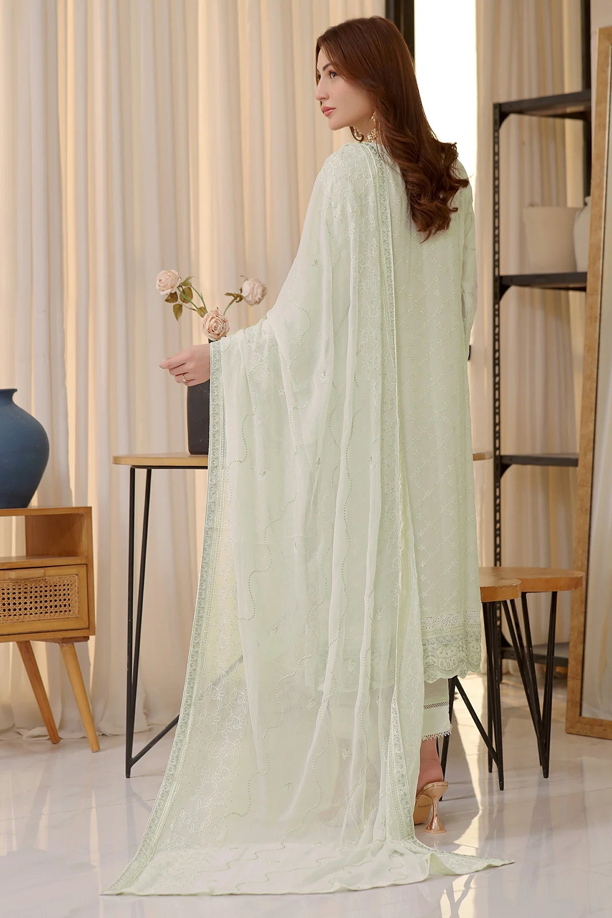 Light Mint Hania Sequin Beadwork Salwar Kameez