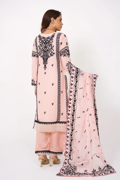 Peach Chikankari Kashif Salwar Kameez Suit