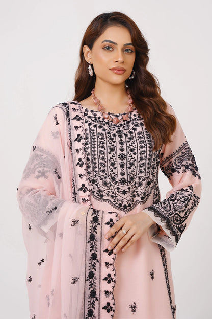 Peach Chikankari Kashif Salwar Kameez Suit
