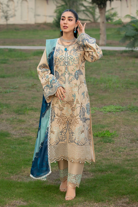 Prestine Blue Mehek Pearl Salwar Kameez
