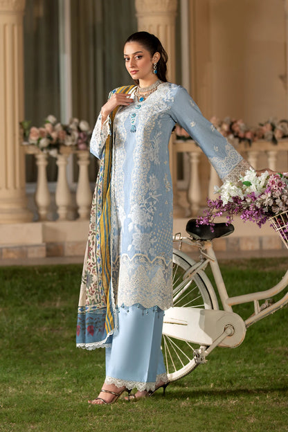 Frost Blue Mehek Cutwork Embroidered Salwar Kameez Suit