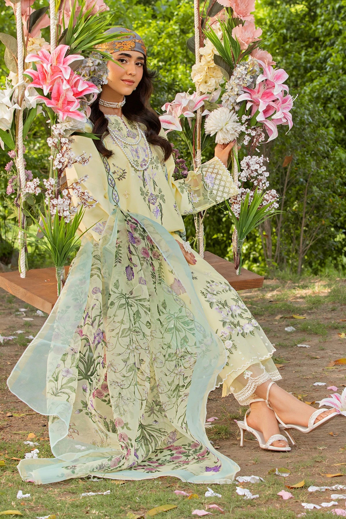 Celestine Mint Petals Mehek Full Embroidered Salwar Kameez Suit