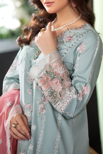 Meadow Green Mehek Floral Embroidered Salwar Kameez Suit