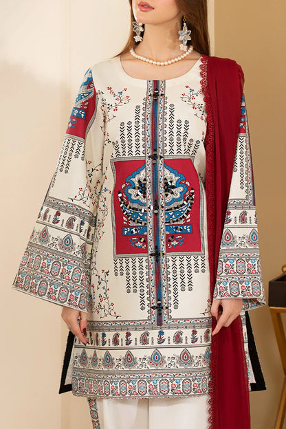 Moroccan White Mehek Mirrorwork Embroidered Palazzo Kameez Suit