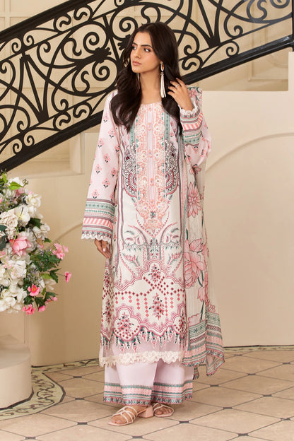 Luna Pink Mehek Lacework Embroidered Palazzo Kameez Suit