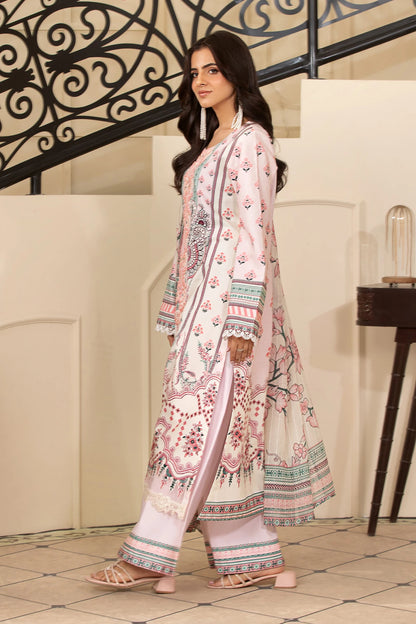 Luna Pink Mehek Lacework Embroidered Palazzo Kameez Suit