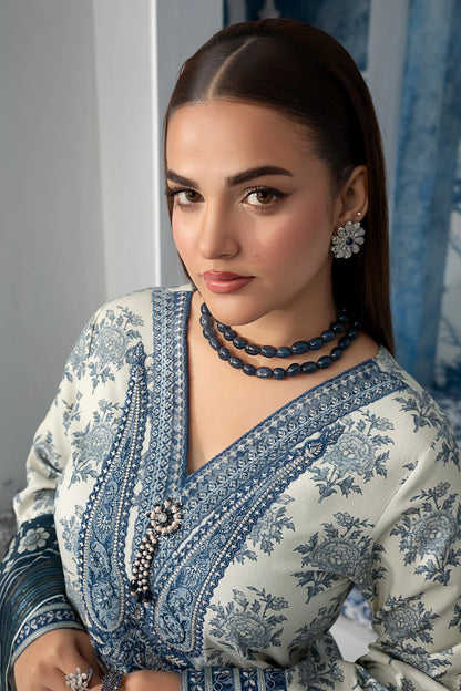 Misty Grey Mehek Embroidery Palazzo Suit