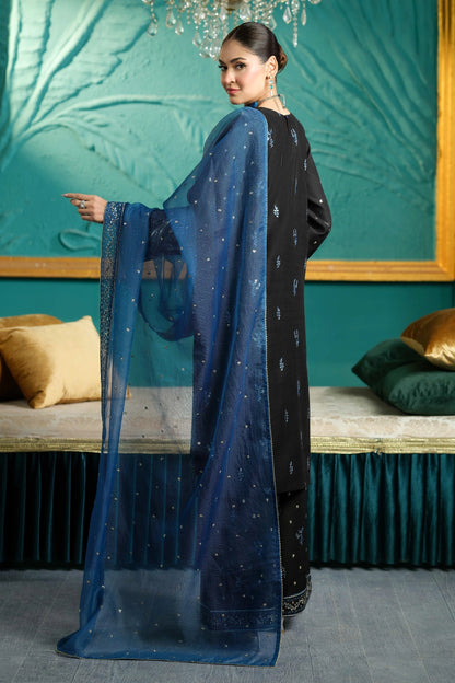 Black & Blue Embroidered Kurta Set | Ready to Wear | Doli London