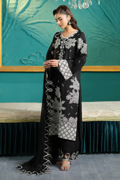 Black & White Embroidered Kurta Set | Ready to Wear | Doli London