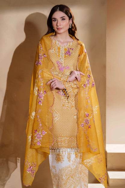 Mustard Yellow Embroidered Kurta Set | Ready to Wear | Doli London