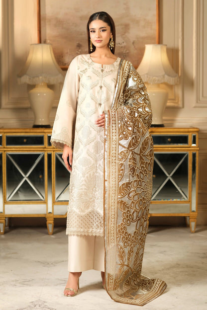Ivory Gold Foil Kurta Set | Ready to Wear | Doli London