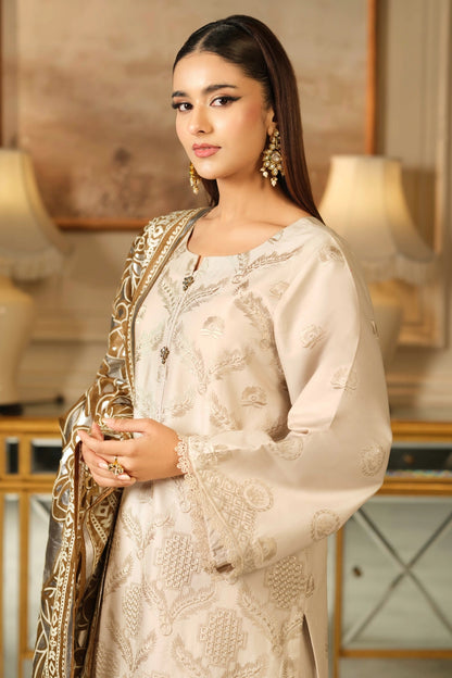 Ivory Gold Foil Kurta Set | Ready to Wear | Doli London