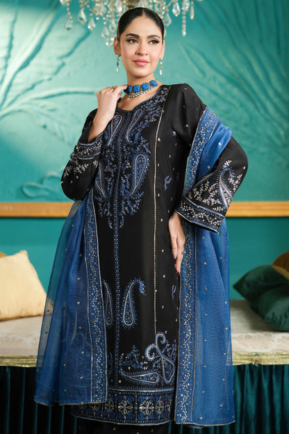 Black & Blue Embroidered Kurta Set | Ready to Wear | Doli London