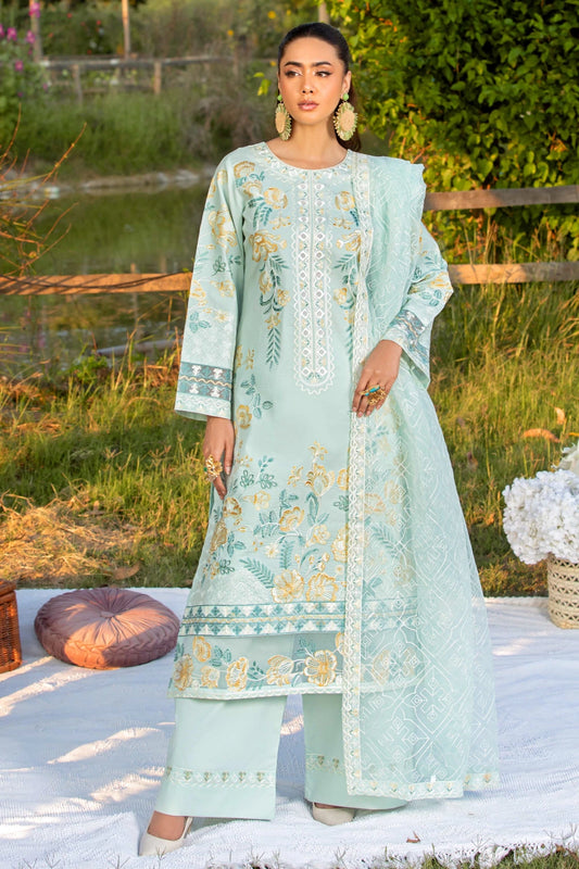 Mint Green Embroidered Kurta Set | Ready to Wear | Doli London