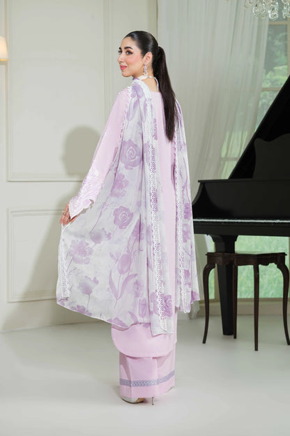 Lilac Embroidered Kurta Set | Ready to Wear | Doli London