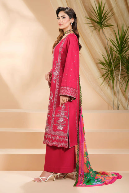 Rani Pink Embroidered Kurta Set | Ready to Wear | Doli London