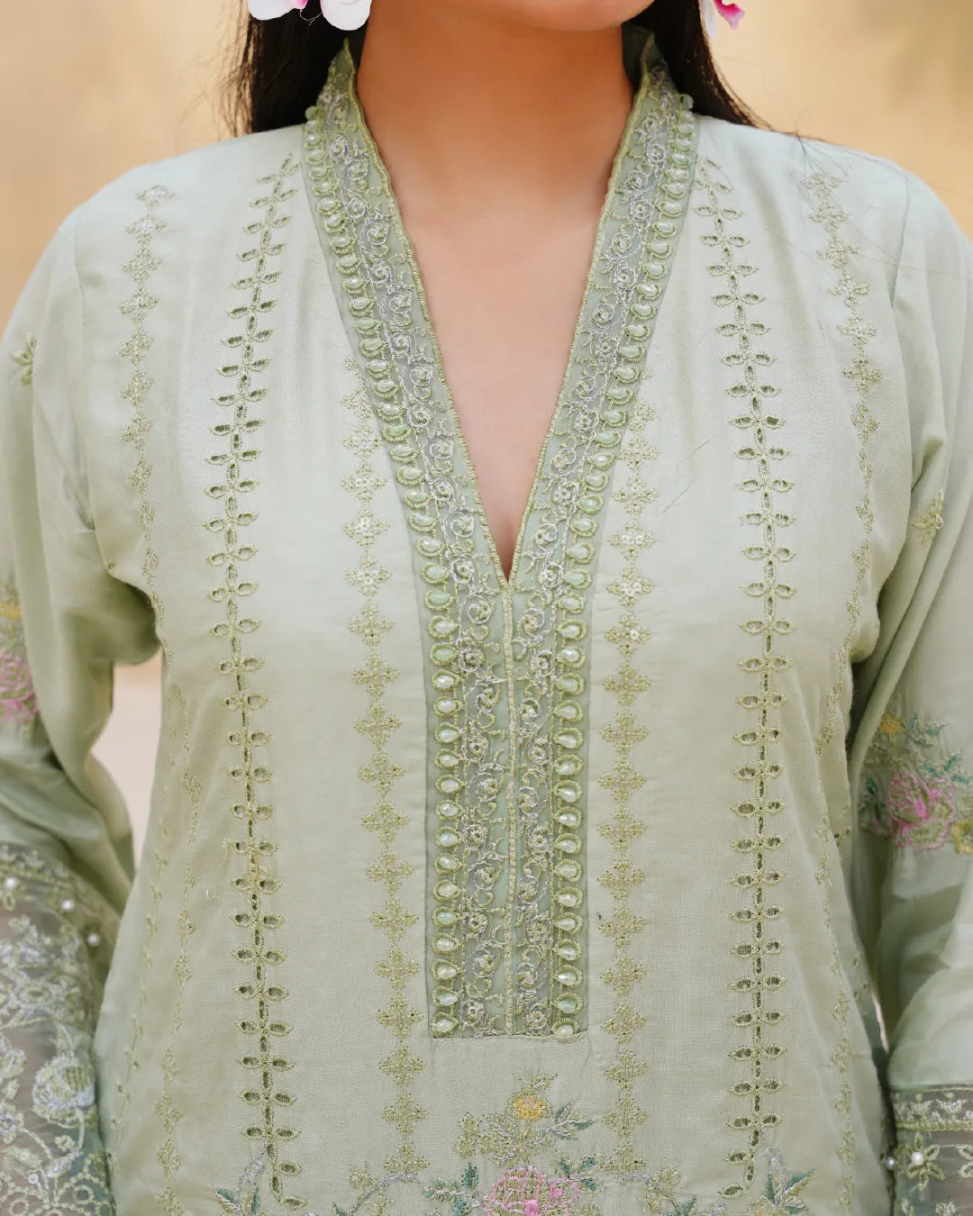 SAGE GREEN AMAARA COLLECTION DNZ NO-1156