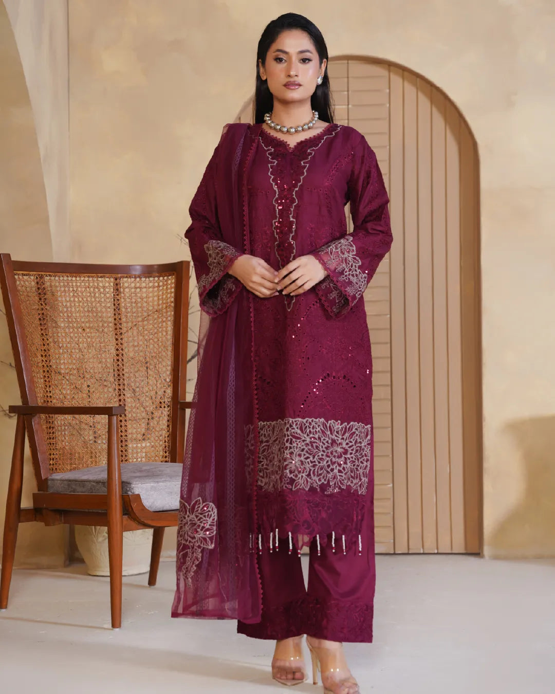 MAROON AMAARA COLLECTION DNZ NO-1601
