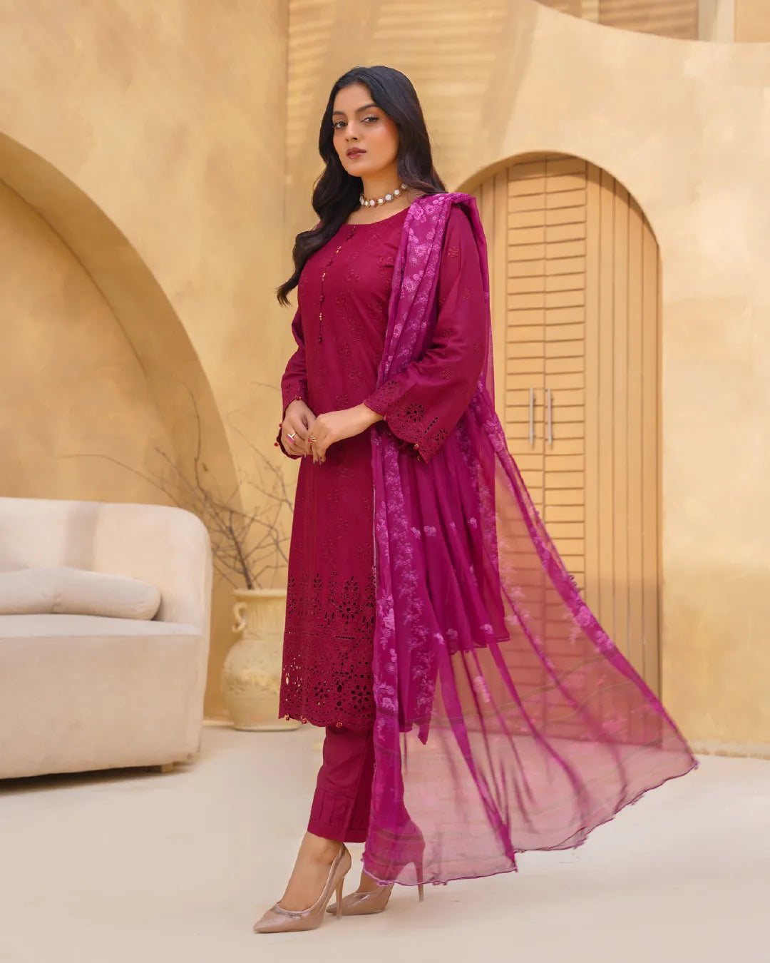 MAROON AMAARA COLLECTION DNZ NO-2001