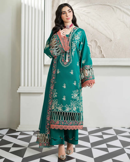GREEN ALIZAH HEAVY EMBROIDERY COLLECTION DNZ NO-10