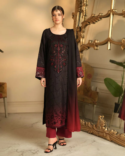 BLACK ALIZAH HEAVY EMBROIDERED COLLECTION DNZ NO-33