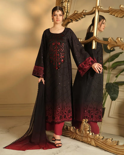 BLACK ALIZAH HEAVY EMBROIDERED COLLECTION DNZ NO-33