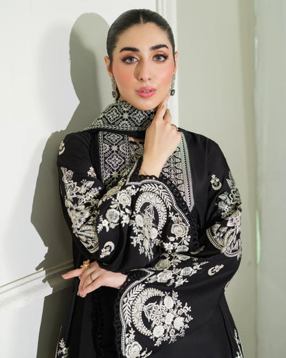 BLACK ALIZAH HEAVY EMBROIDERED COLLECTION DNZ NO-23