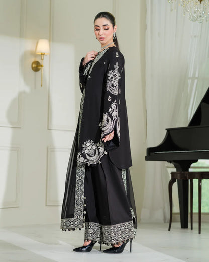 BLACK ALIZAH HEAVY EMBROIDERED COLLECTION DNZ NO-23