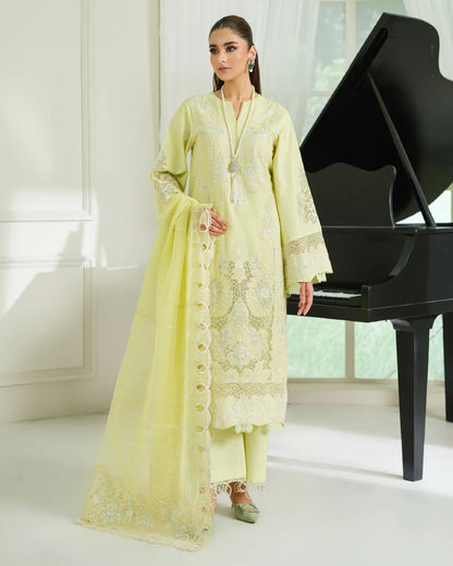 LIME GREEN ALIZAH HEAVY EMBROIDERED COLLECTION DNZ NO-12