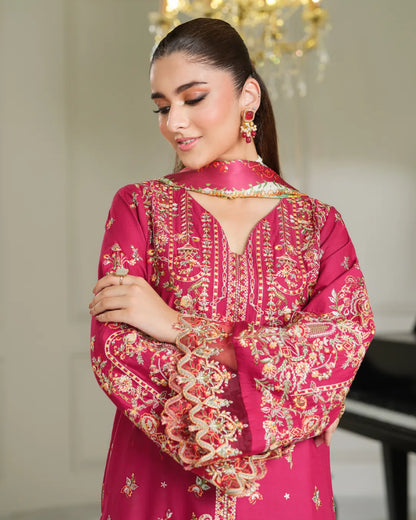 MAGENTA PINK ALIZAH HEAVY EMBROIDERED COLLECTION DNZ NO-20