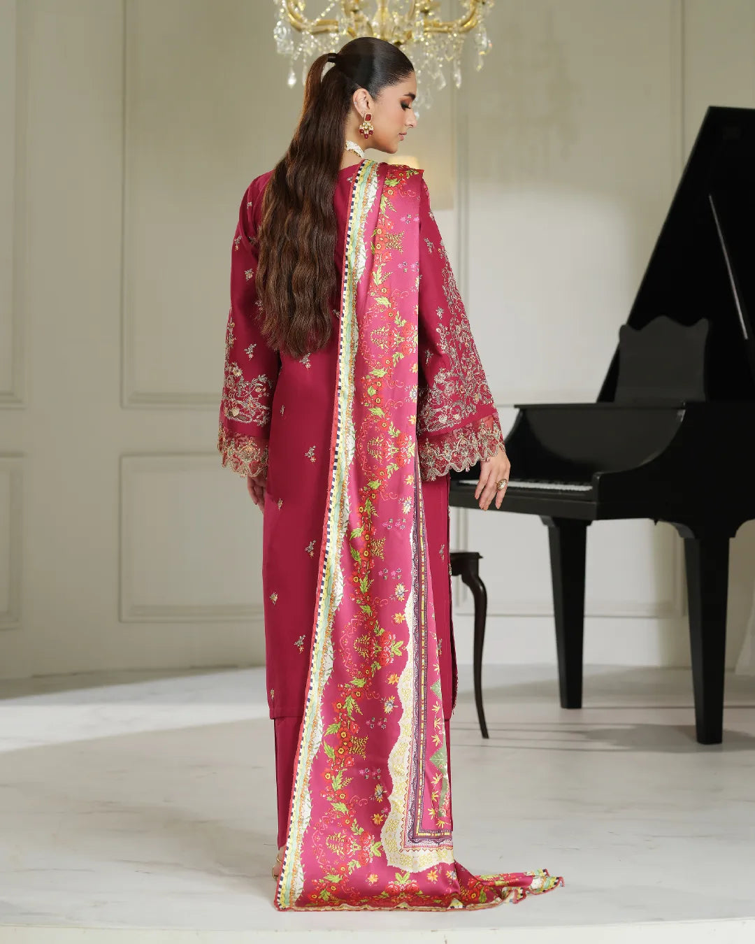 MAGENTA PINK ALIZAH HEAVY EMBROIDERED COLLECTION DNZ NO-20