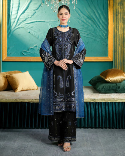 BLACK ALIZAH HEAVY EMBROIDERED COLLECTION DNZ NO-7